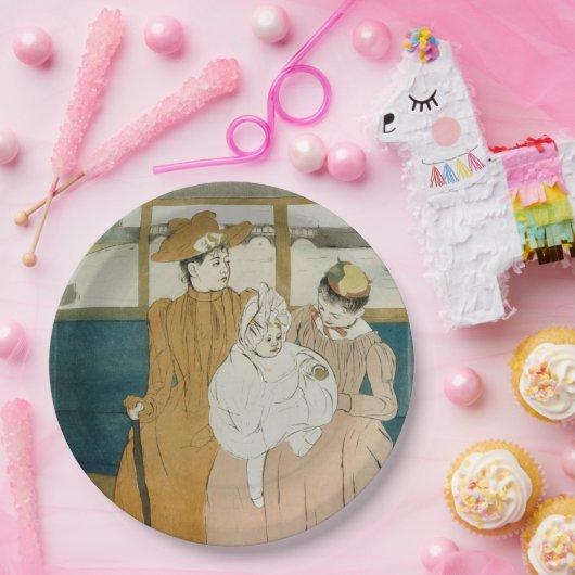 Im Omnibus durch Mary Cassatt Pappteller (Party)