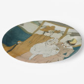 Im Omnibus durch Mary Cassatt Pappteller (Schrägansicht)