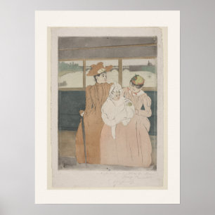 Im Omnibus von Mary Cassatt - Vintage-Druck Poster