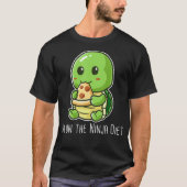 Im On The Ninja Diet Funny Turtle Eating Pizza T-Shirt (Vorderseite)