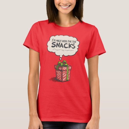 I'm Only Here For The Snacks, Grinch Mode Xmas T-Shirt (Vorderseite)