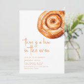 Im Oven-Baby-Duschbad ist ein Brötchen Einladung (Stehend Vorderseite)