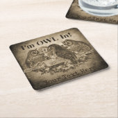 "I'm Owl In" (Alles in) Funny Poker Night Rechteckiger Pappuntersetzer (angewinkelt)