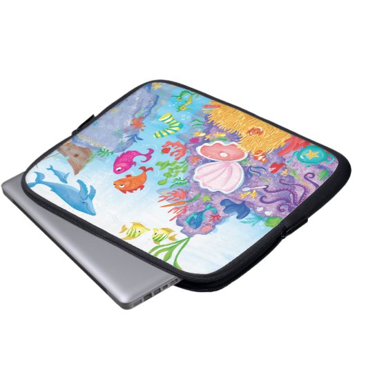 Im Ozean Laptopschutzhülle (Vorne Knopf)