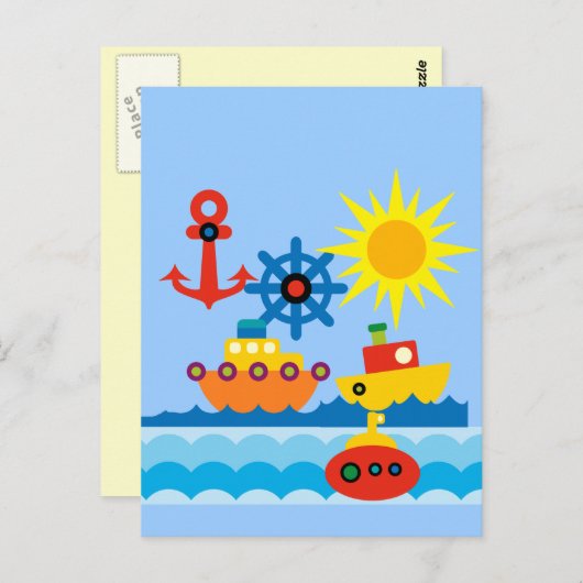 Im Ozean Postkarte (Vorne/Hinten)