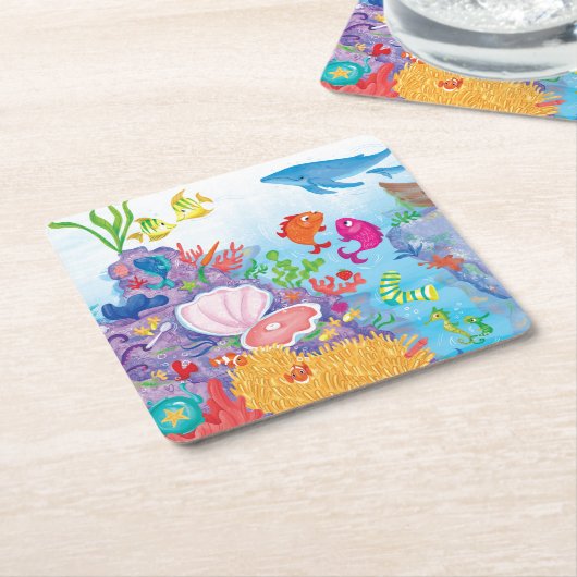 Im Ozean Rechteckiger Pappuntersetzer (angewinkelt)