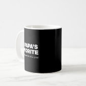 I'm Papa's Favorite Funny Papas Son Daughter Kaffeetasse (Vorderseite Links)