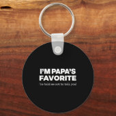 I'm Papa's Favorite Funny Papas Son Daughter Schlüsselanhänger (Vorderseite)