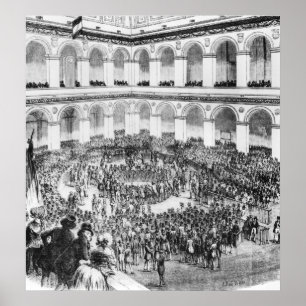 Im Pariser Bourse, 1846 Poster