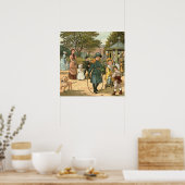 Im Park Vintage Illustration Poster (Küche)