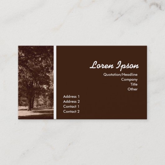 Im Park Visitenkarte (Vorderseite)