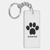 Im-Paw-Tant Circle Doppelsiegelter Akryllischer Sc Schlüsselanhänger (Vorderseite links)