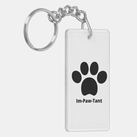 Im-Paw-Tant Circle Doppelsiegelter Akryllischer Sc Schlüsselanhänger (Vorderseite links)