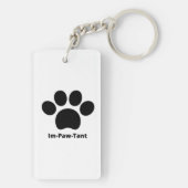 Im-Paw-Tant Circle Doppelsiegelter Akryllischer Sc Schlüsselanhänger (Rückseite)