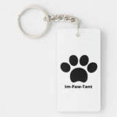 Im-Paw-Tant Circle Doppelsiegelter Akryllischer Sc Schlüsselanhänger (Vorderseite)
