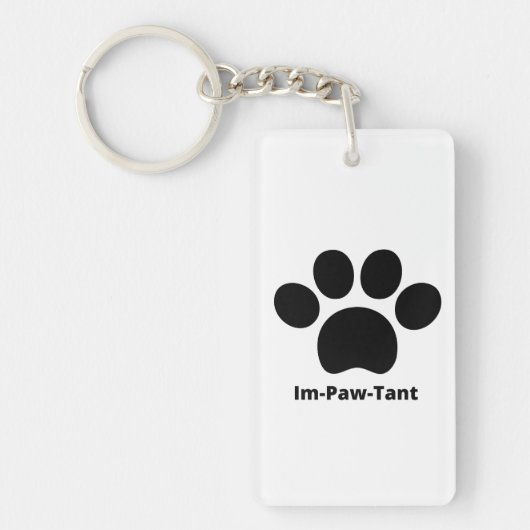 Im-Paw-Tant Circle Doppelsiegelter Akryllischer Sc Schlüsselanhänger (Vorderseite)