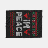 I'm Peace Couple Matching Christmas Ugly Sweater Fleecedecke (Vorderseite (Horizontal))
