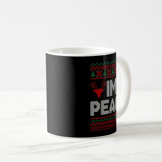 I'm Peace Couple Matching Christmas Ugly Sweater Kaffeetasse (VorderseiteRechts)