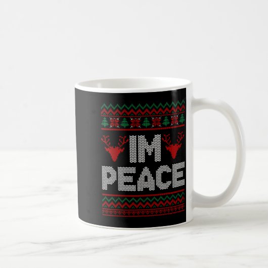 I'm Peace Couple Matching Christmas Ugly Sweater Kaffeetasse (Rechts)
