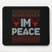 I'm Peace Couple Matching Christmas Ugly Sweater Mousepad (Vorne)