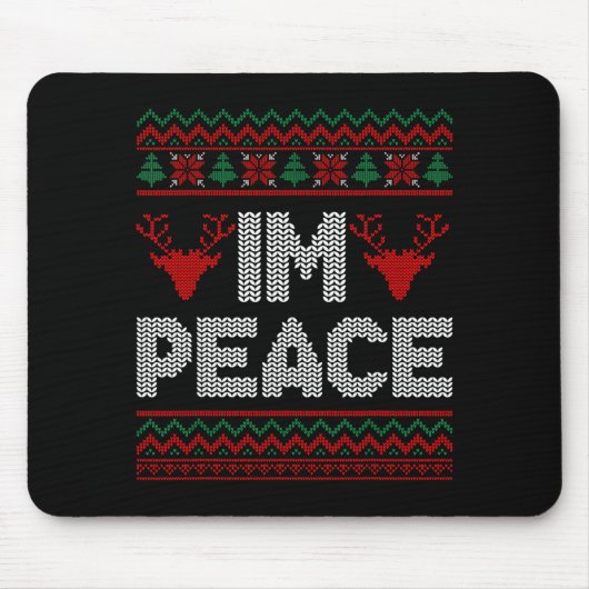 I'm Peace Couple Matching Christmas Ugly Sweater Mousepad (Vorne)