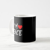 I'm Peace Funny Couples Tee Valentine's Day Couple Kaffeetasse (Vorderseite Links)
