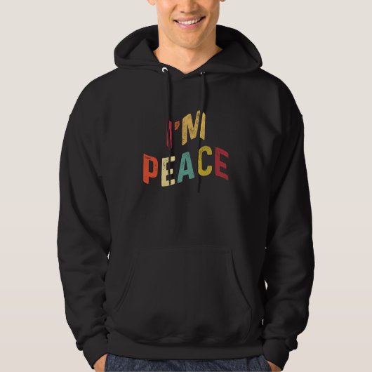 I'm Peace I Come In Peace Matching Couples Retro Hoodie (Vorderseite)