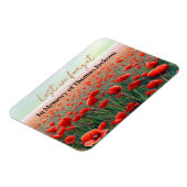 Im Personalisierten Mohnfeld von Memory Veteran Magnet (Linke Seite)