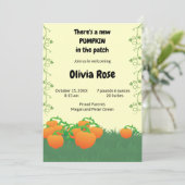 Im Pflaster ist ein neuer Kürbis Einladung (Stehend Vorderseite)