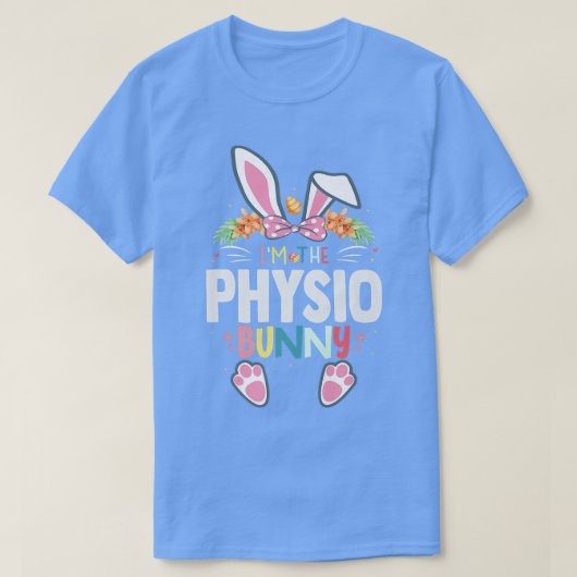 Im Physio Bunny Ostertag Kaninchen Matching T-Shirt (Design vorne)