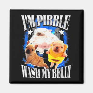 Im Pibble Wasche meinen Bauch Französische Bulldog Magnet