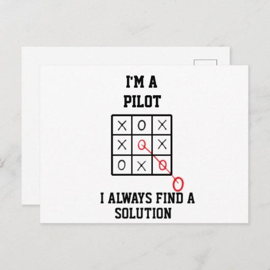Im Pilot Ich finde immer eine Lösung Postkarte (Vorne/Hinten)