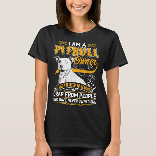 Im Pit Bull Terrier Owner Dog Liebe R Vater Mama B T-Shirt (Vorderseite)
