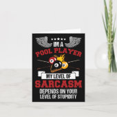 Im Pool Player Funny Sarcasm Billiard und Snooke Karte (Vorderseite)