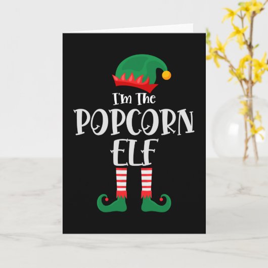 Im Popcorn Elf passend Weihnachten Karte (Gelbe Blume)