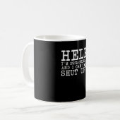 Im predigendes schräges geschlossenes Pastor-Shirt Kaffeetasse (Vorderseite Links)