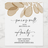 I'm Pregnant New Baby Pregnancy Announcement Aunty Weinetikett (Einzelnes Label)