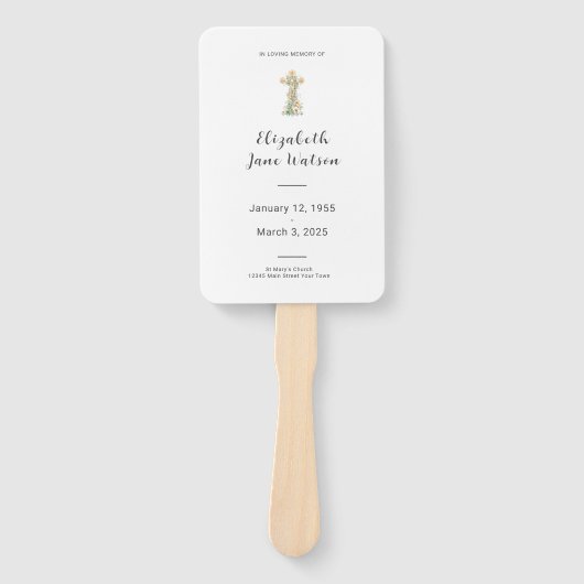 Im Programm zur Beerdigung von Erinnerungen: Blume Fächer (Vorderseite)