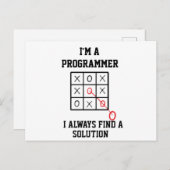 Im Programmierer finde ich immer eine Lösung Postkarte (Vorne/Hinten)