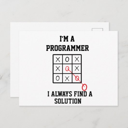 Im Programmierer finde ich immer eine Lösung Postkarte (Vorne/Hinten)