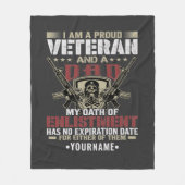 I'm Proud To Be A Veteran And A Dad Fleecedecke (Vorderseite)