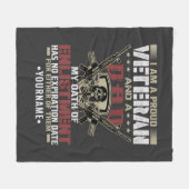 I'm Proud To Be A Veteran And A Dad Fleecedecke (Vorderseite (Horizontal))