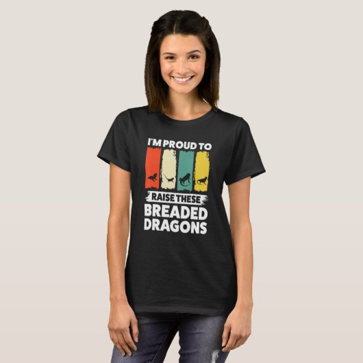 I'm Proud To Raise These Breaded Dragons Pet Beard T-Shirt (Vorne ganz)