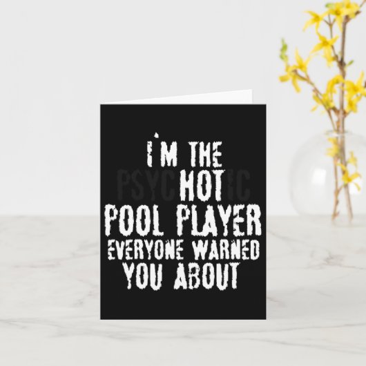 Im psychotischen Hot Pool Player - 8-Bälle-Pool Karte (Gelbe Blume)