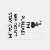 Im Punjabi And We Dont Keep Calm Baby Fleecedecke (Vorderseite (Horizontal))