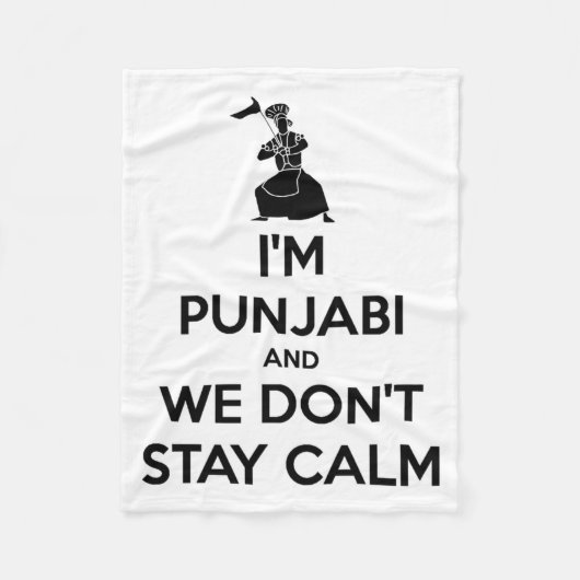Im Punjabi And We Dont Keep Calm Baby  Fleecedecke (Vorderseite)