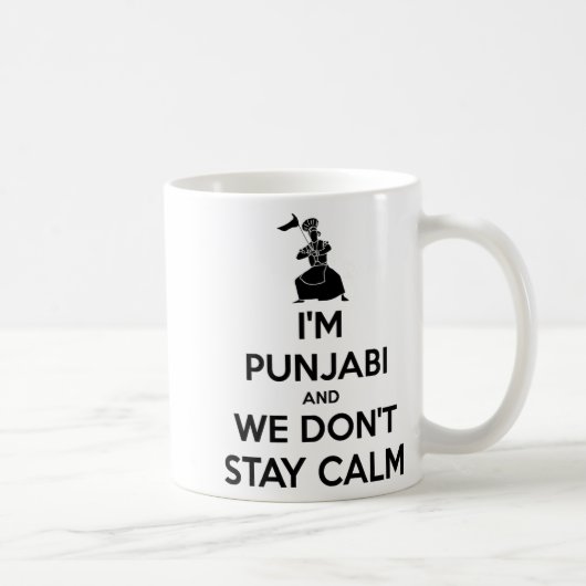 Im Punjabi And We Dont Keep Calm Baby  Kaffeetasse (Rechts)