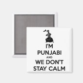 Im Punjabi And We Dont Keep Calm Baby  Magnet (Vorderseite/Rückseite)