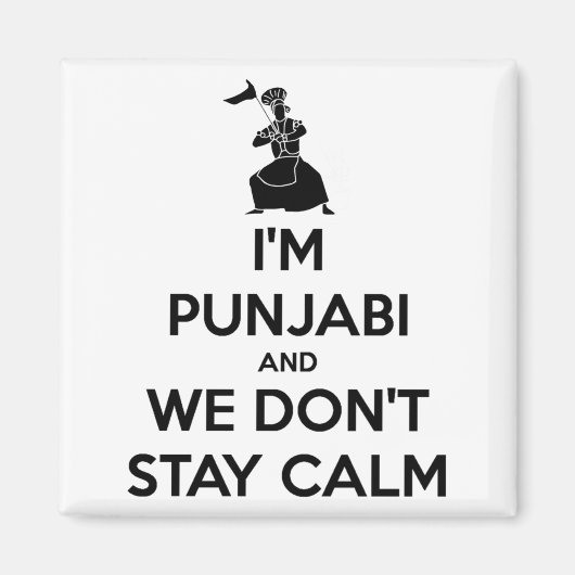 Im Punjabi And We Dont Keep Calm Baby  Magnet (Vorne)