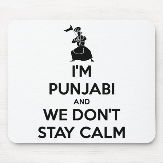 Im Punjabi And We Dont Keep Calm Baby Mousepad (Vorne)